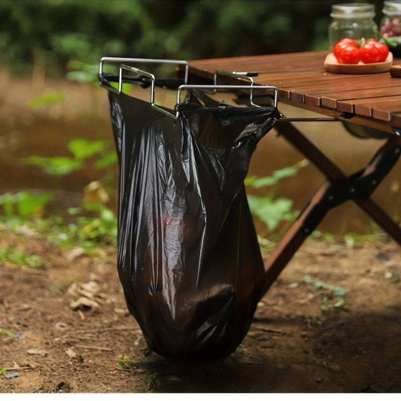 Outdoor Camping Folding Storage Box - 1 outdoor camping garbage bag rack,