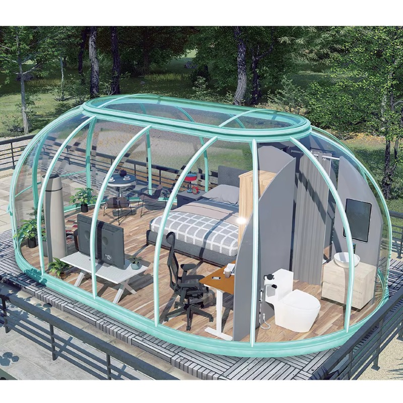 Outdoor Camping Venues - Transparent Polycarbonate Dome Tiny House Customized