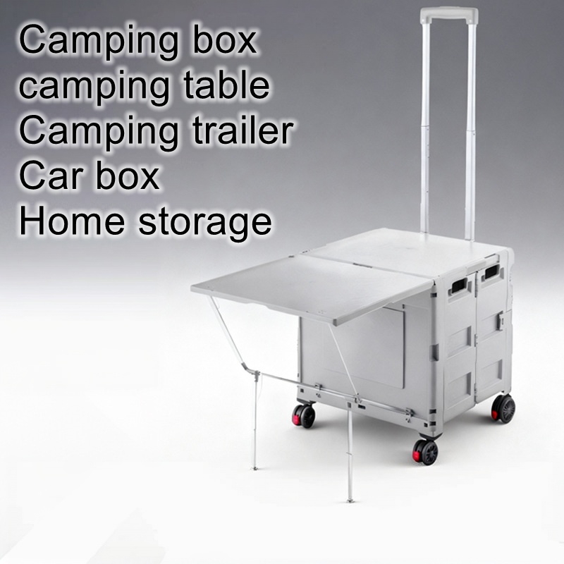 Outdoor Camping Folding Storage Box - Outdoor Folding Camping Trailer with Large-Capacity