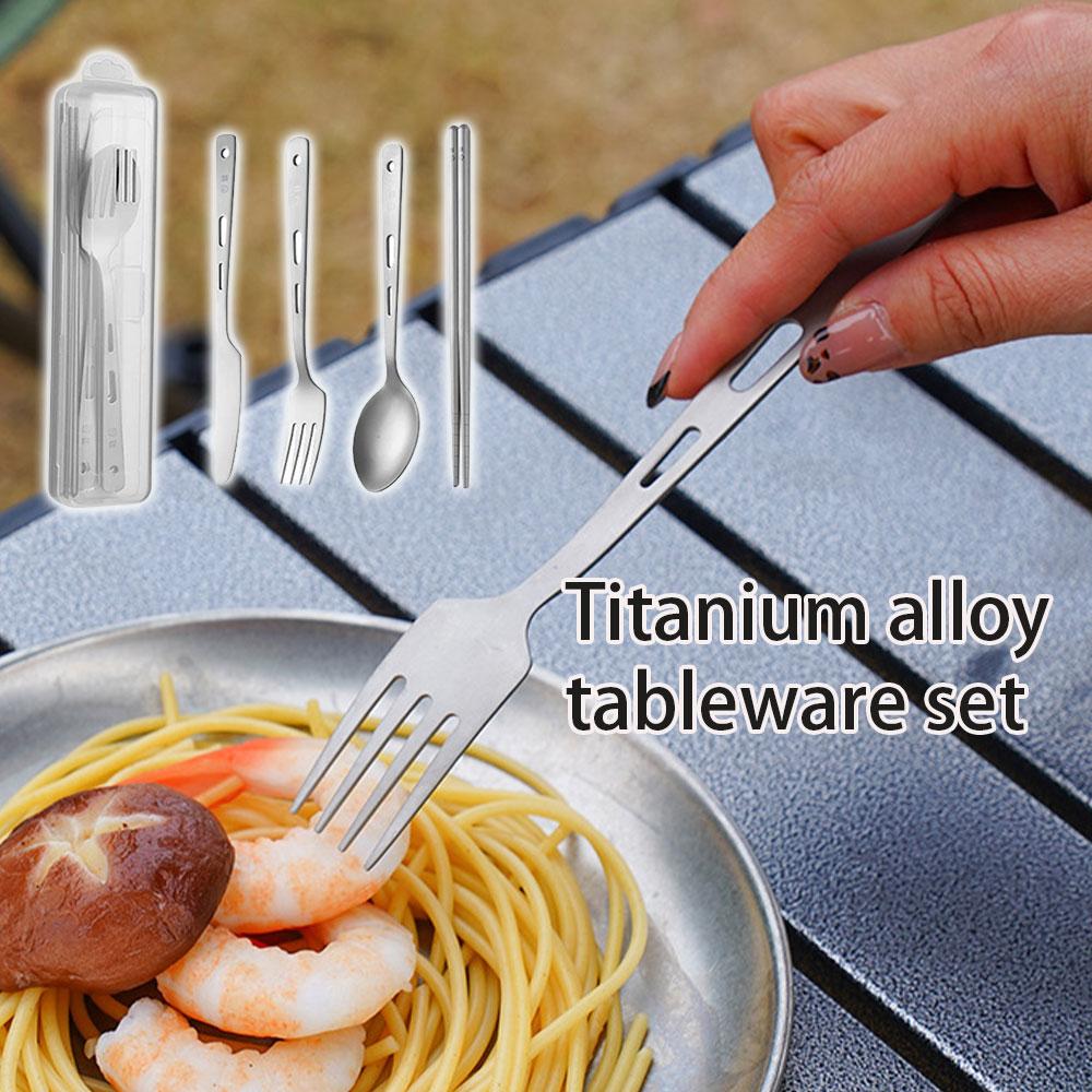 Outdoor Camping Glamping Share - Titanium Long Handle Spoon Outdoor Camping