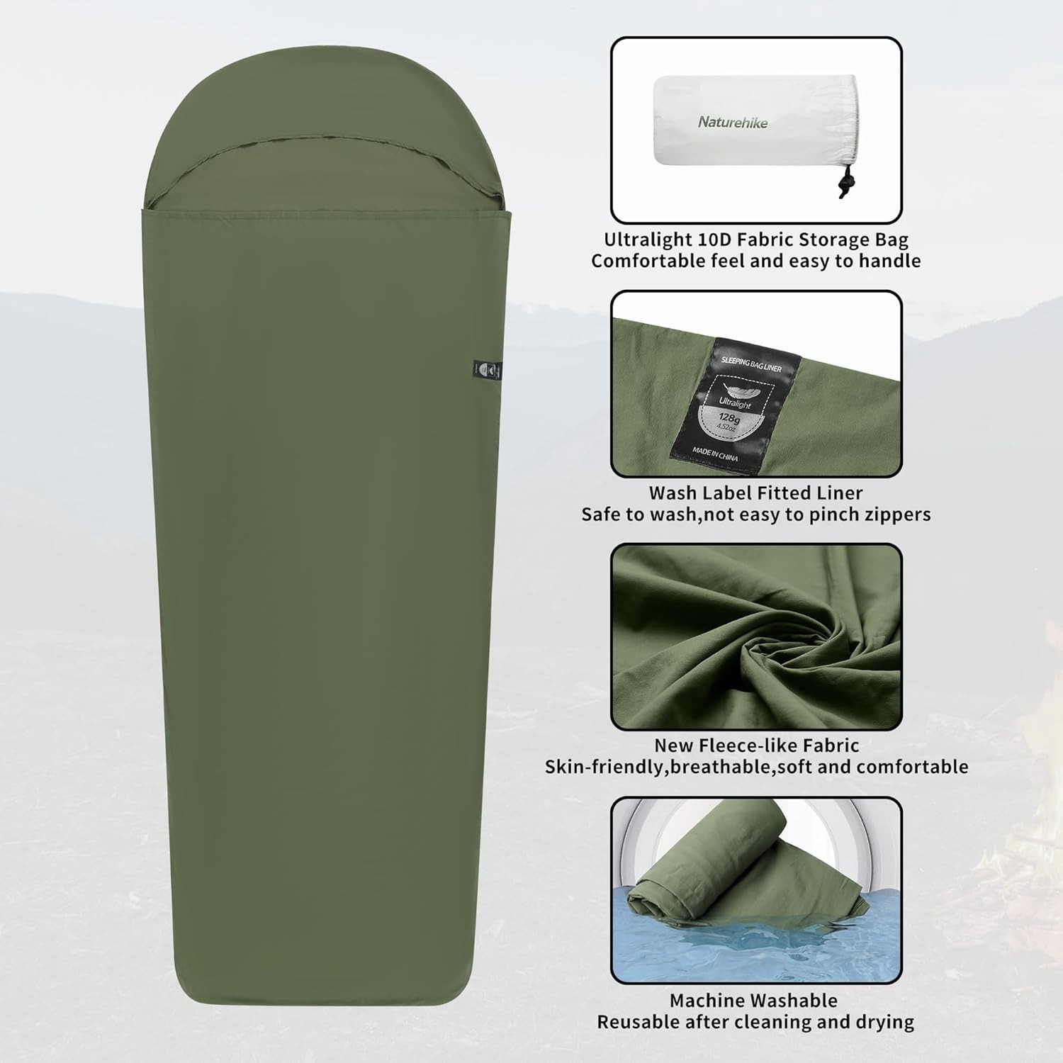 Naturehike Sleeping Bag Liner  - Ultralight Ground Sheet 评论和价格