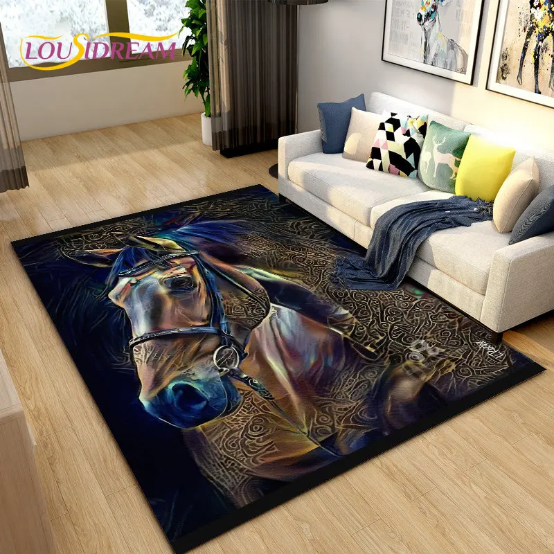 3D Light Luxury Modern Horse A - Outdoor Camping Mats Large 评论和价格
