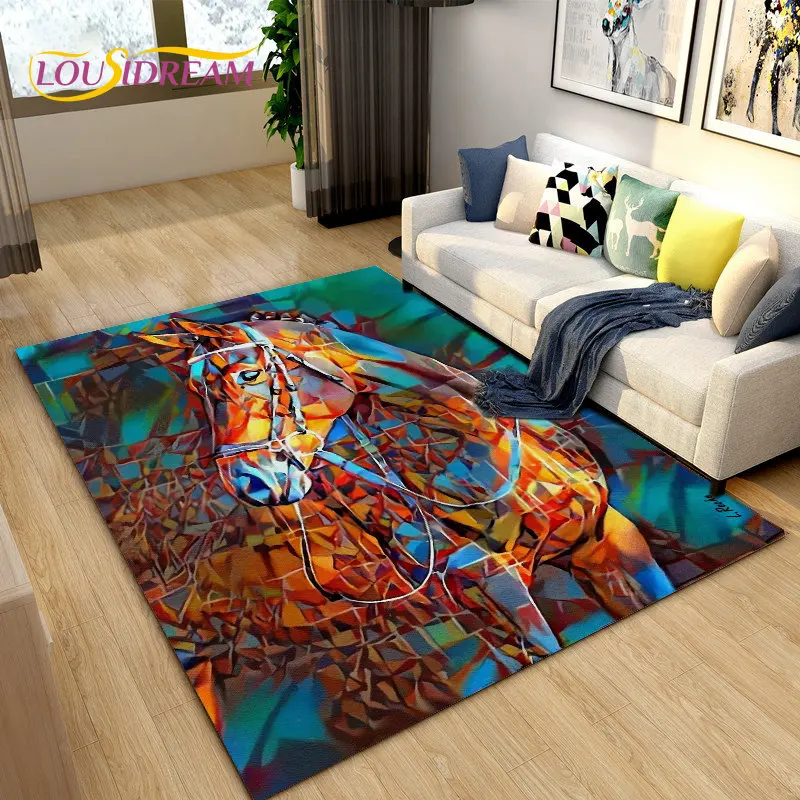 3D Light Luxury Modern Horse A - Outdoor Camping Mats Large 评论和价格