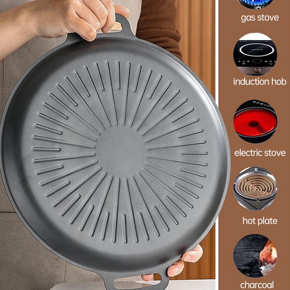 34CM Outdoor BBQ Grill Pan Non - Kitchen Outdoor Camping 评论和价格