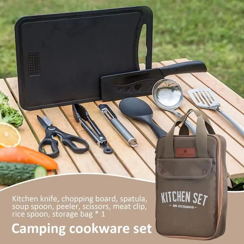 8pcs Camping Kitchen Cookware  - Outdoor Camping Utensils 评论和价格