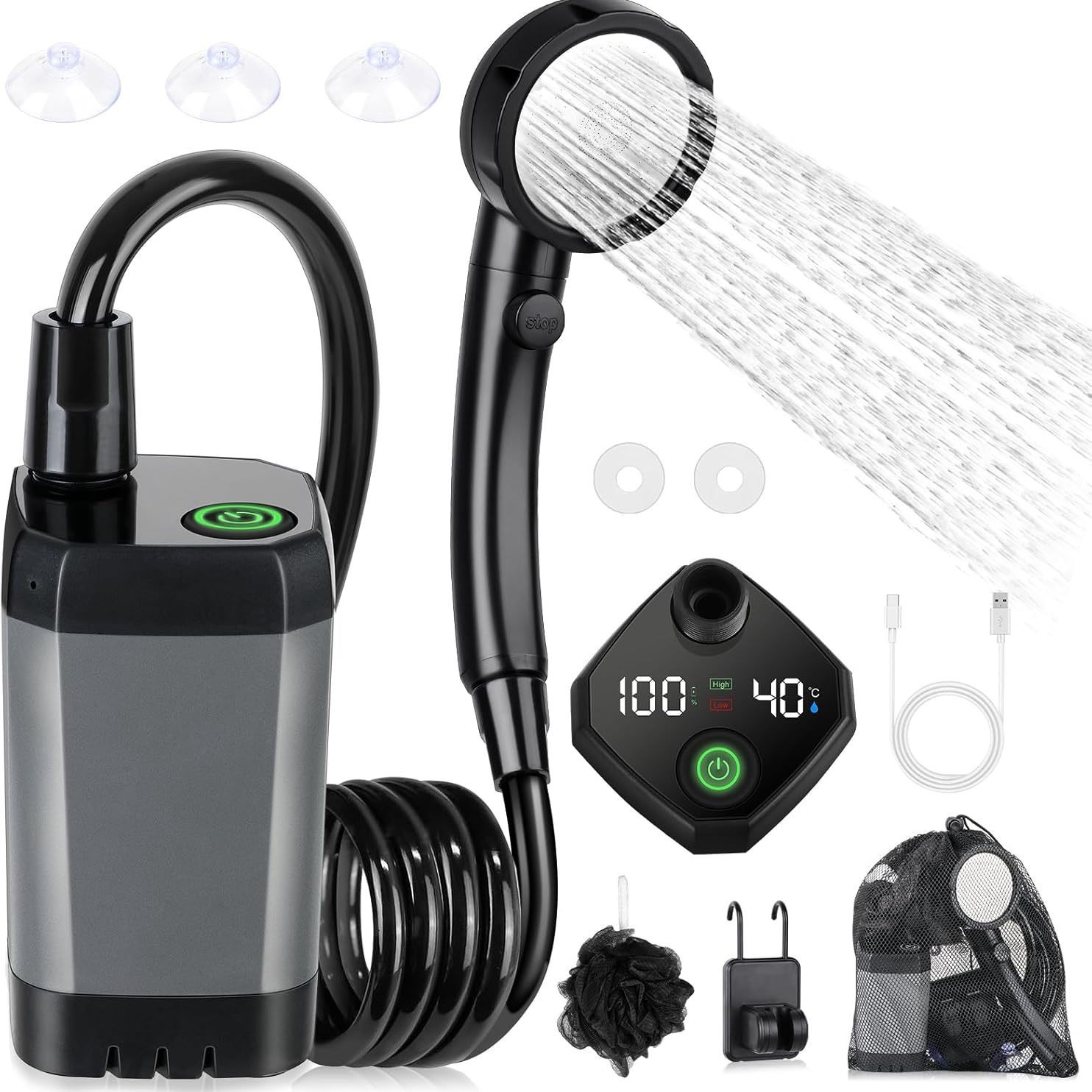 Portable Self-Priming Electric - Portable Camping Shower 评论和价格