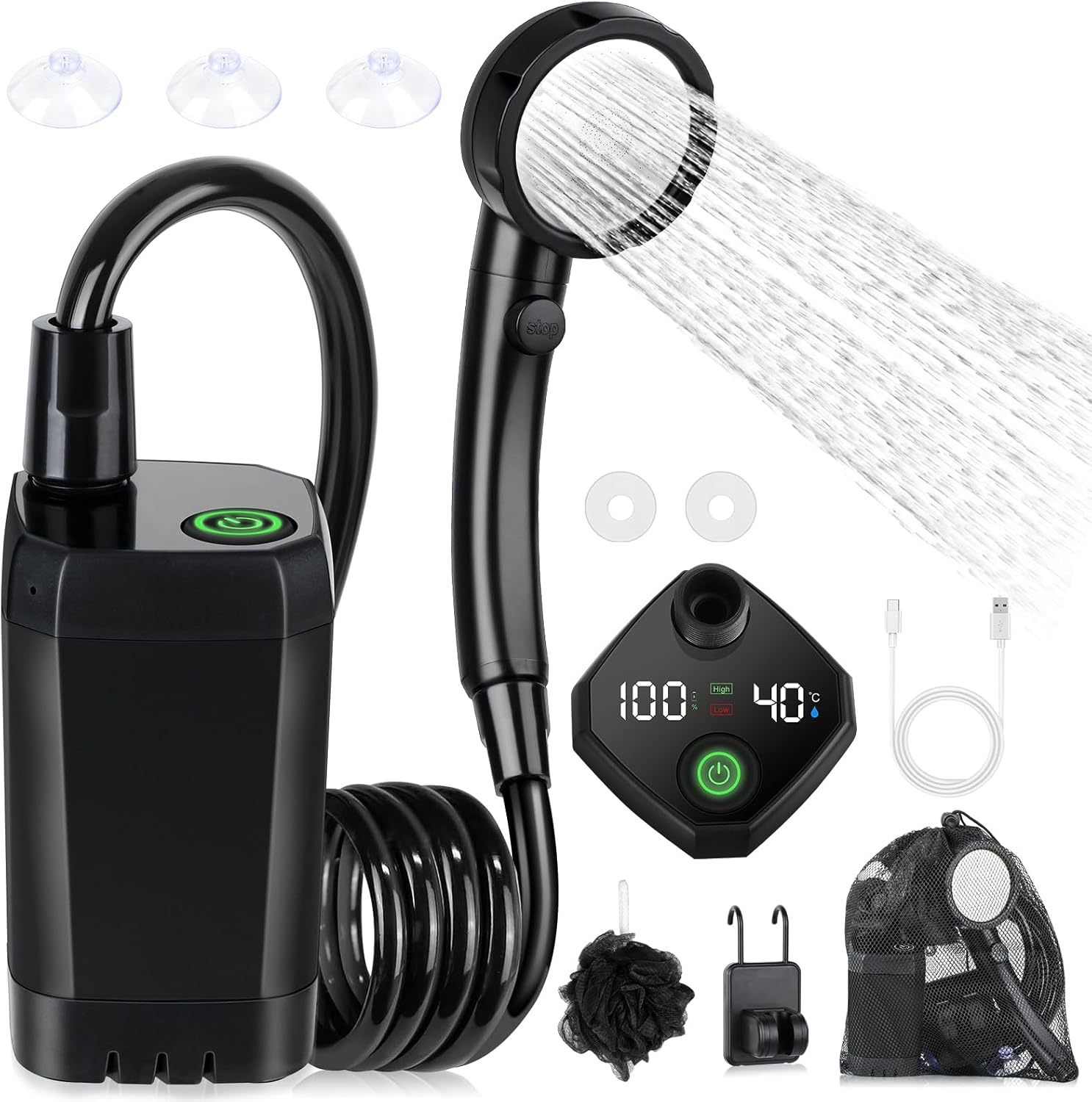 Portable Self-Priming Electric - Portable Camping Shower 评论和价格