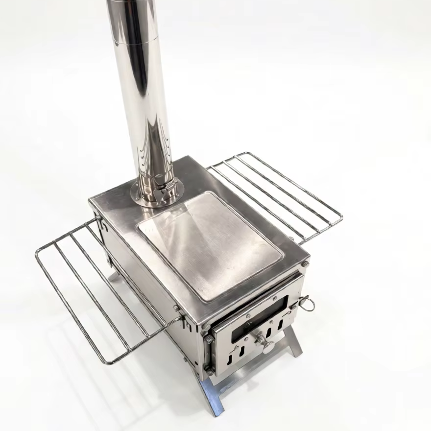 Portable Stainless Steel Tent  - Outdoor Camping Wood Burning Stove 评论和价格