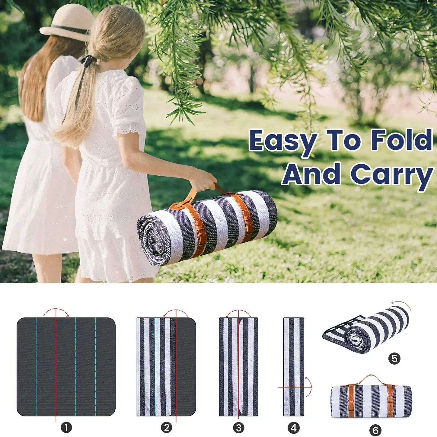 Waterproof picnic blanket, lar - Outdoor Camping Mats Large 评论和价格