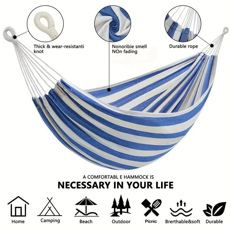 Canvas No Wooden Stick Hammock - Camping Hammock 评论和价格