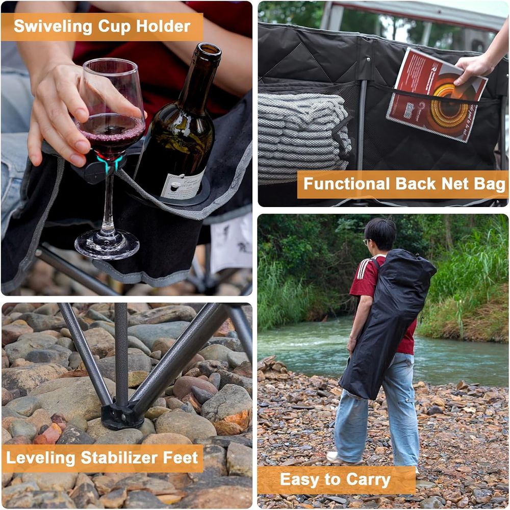 Doule Camping Chair,2 Person C - Outdoor Oversized Camping Chair 评论和价格