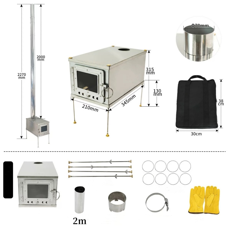 Foldable  Tent Stove Lightweig - Outdoor Camping Wood Burning Stove 评论和价格