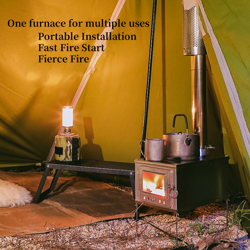Foldable  Tent Stove Lightweig - Outdoor Camping Wood Burning Stove 评论和价格