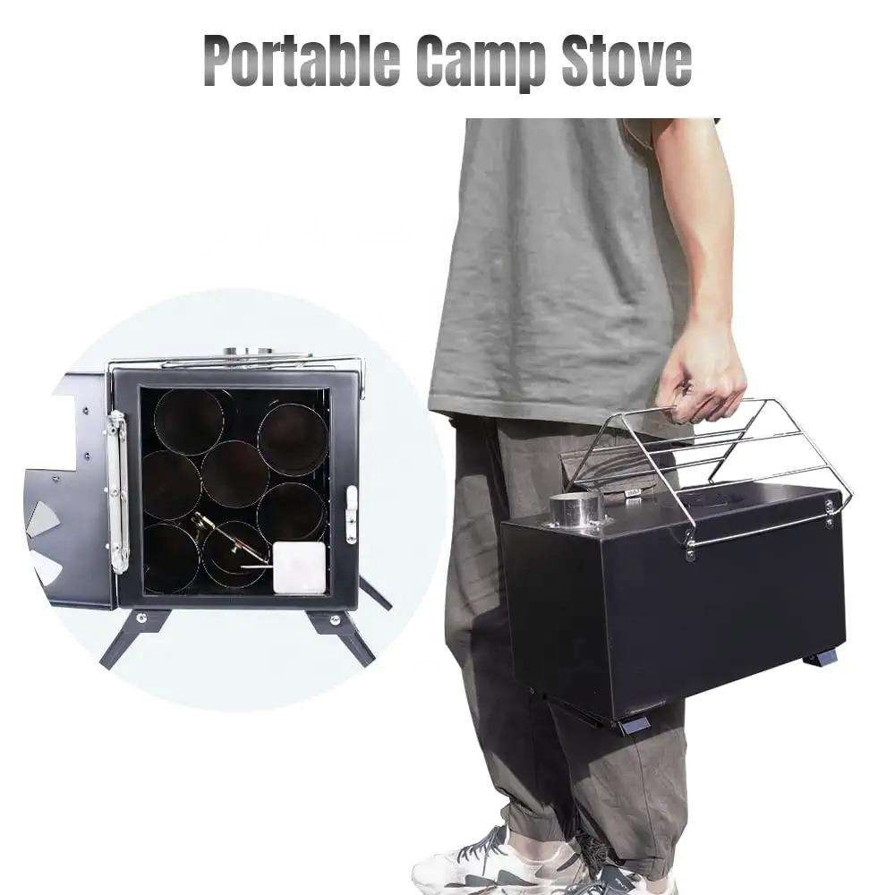 Portable Outdoor Stainless Ste - Outdoor Camping Wood Burning Stove 评论和价格