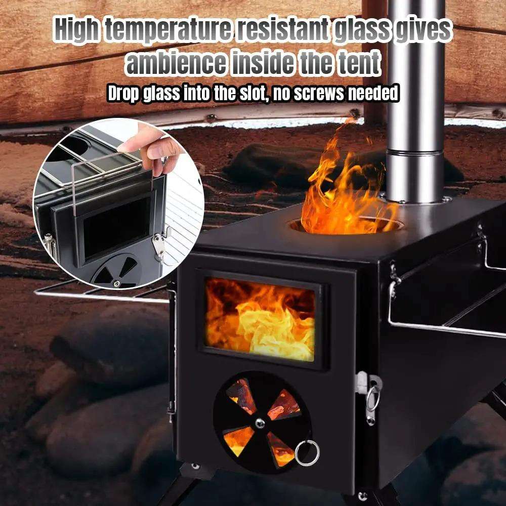 Portable Outdoor Stainless Ste - Outdoor Camping Wood Burning Stove 评论和价格
