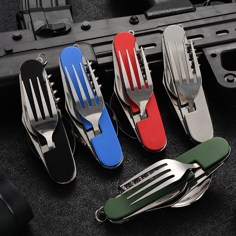 4 in 1 Folding Tableware Detac - Outdoor Camping Utensils 评论和价格