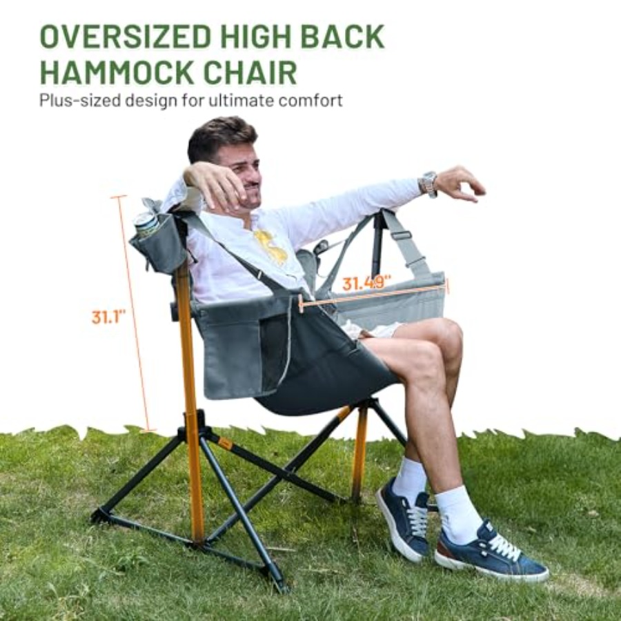 zz-Hammock Camping Chair, Over - Outdoor Oversized Camping Chair 评论和价格