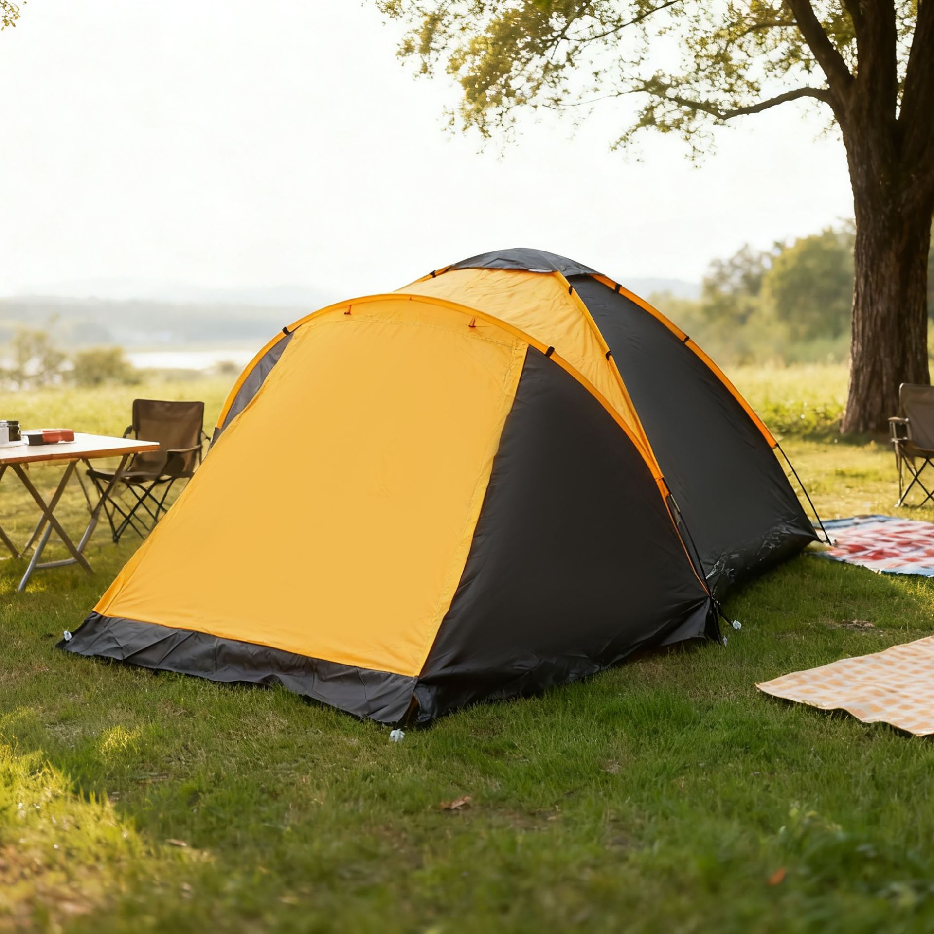 Outdoor Camping Tent with Fibe - Outdoor Camping Set 评论和价格