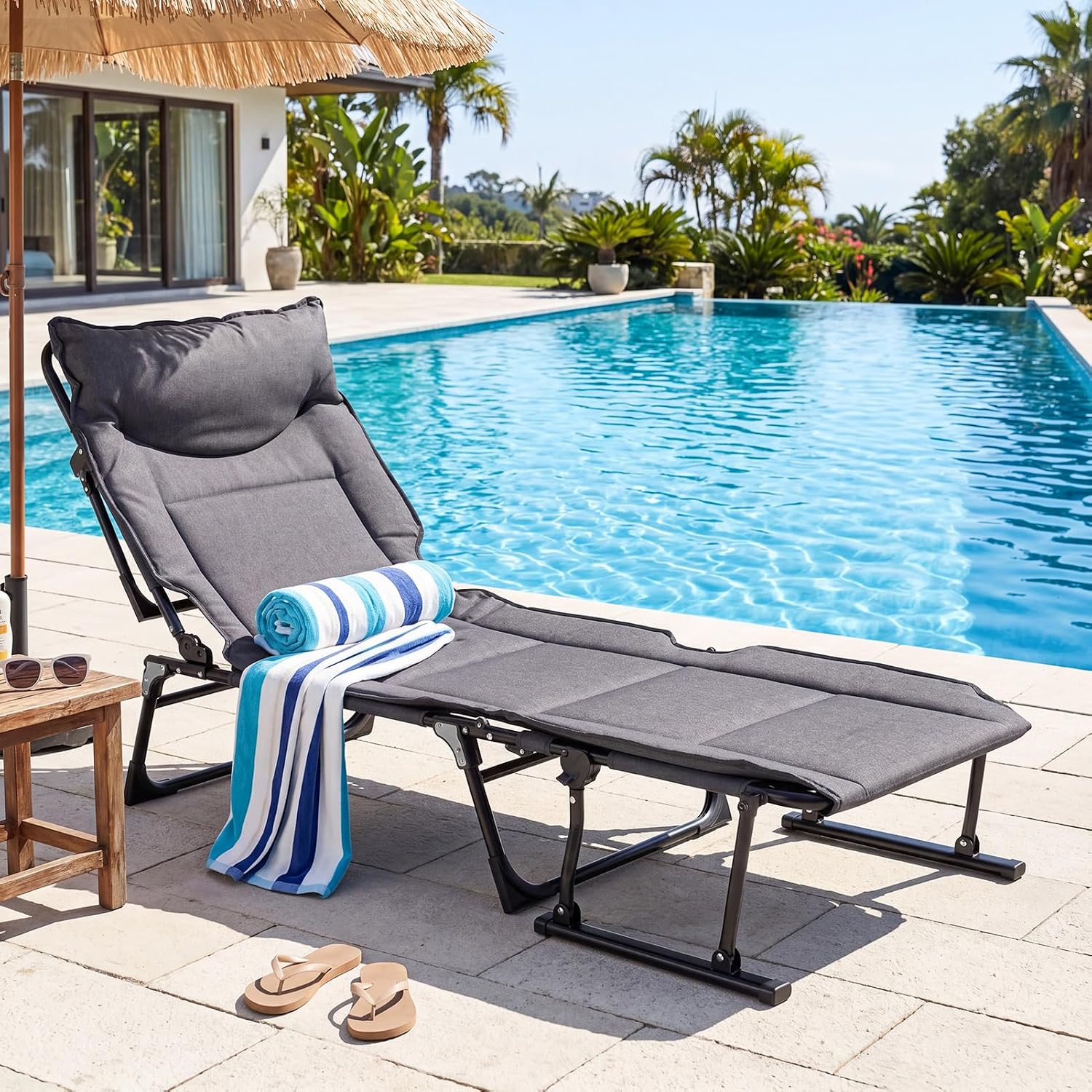 Folding Patio Lounge Chair Set - Outdoor Camping Chairs Folding 评论和价格