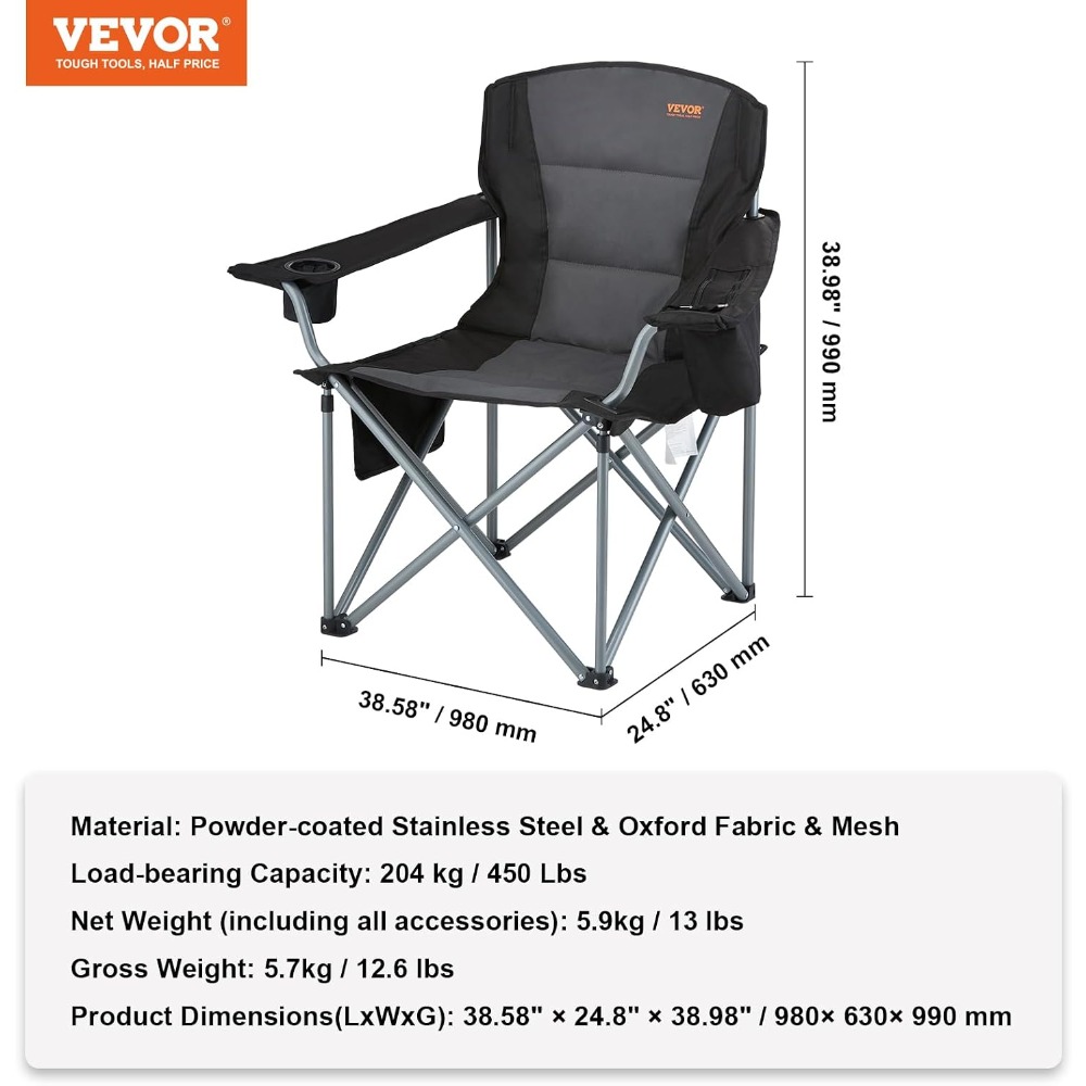 Oversized Folding Camping Chai - Outdoor Oversized Camping Chair 评论和价格
