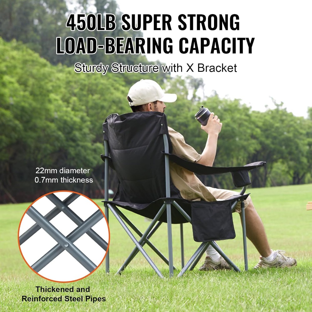 Oversized Folding Camping Chai - Outdoor Oversized Camping Chair 评论和价格