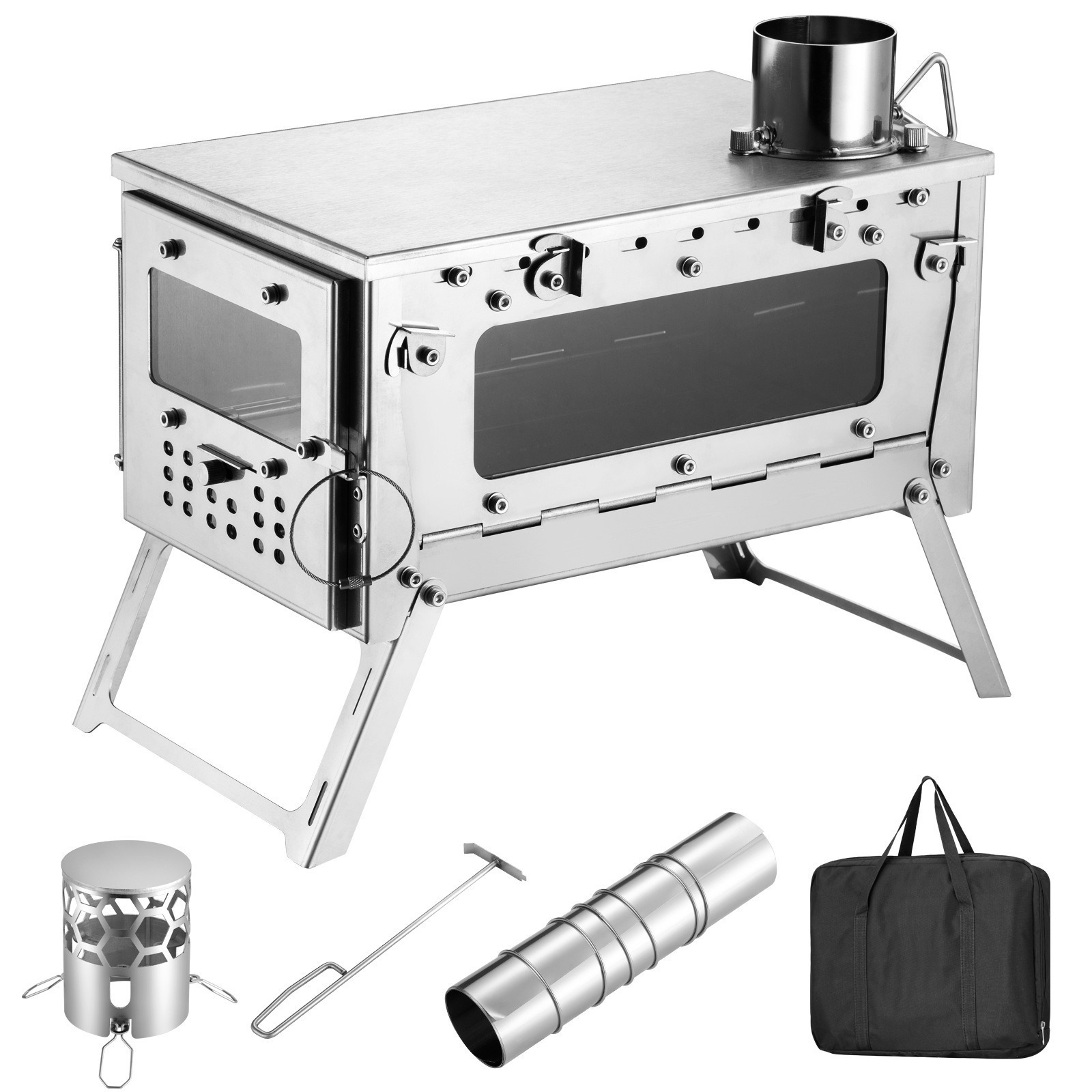 Stainless Steel Wood-Burning S - Outdoor Camping Wood Burning Stove 评论和价格