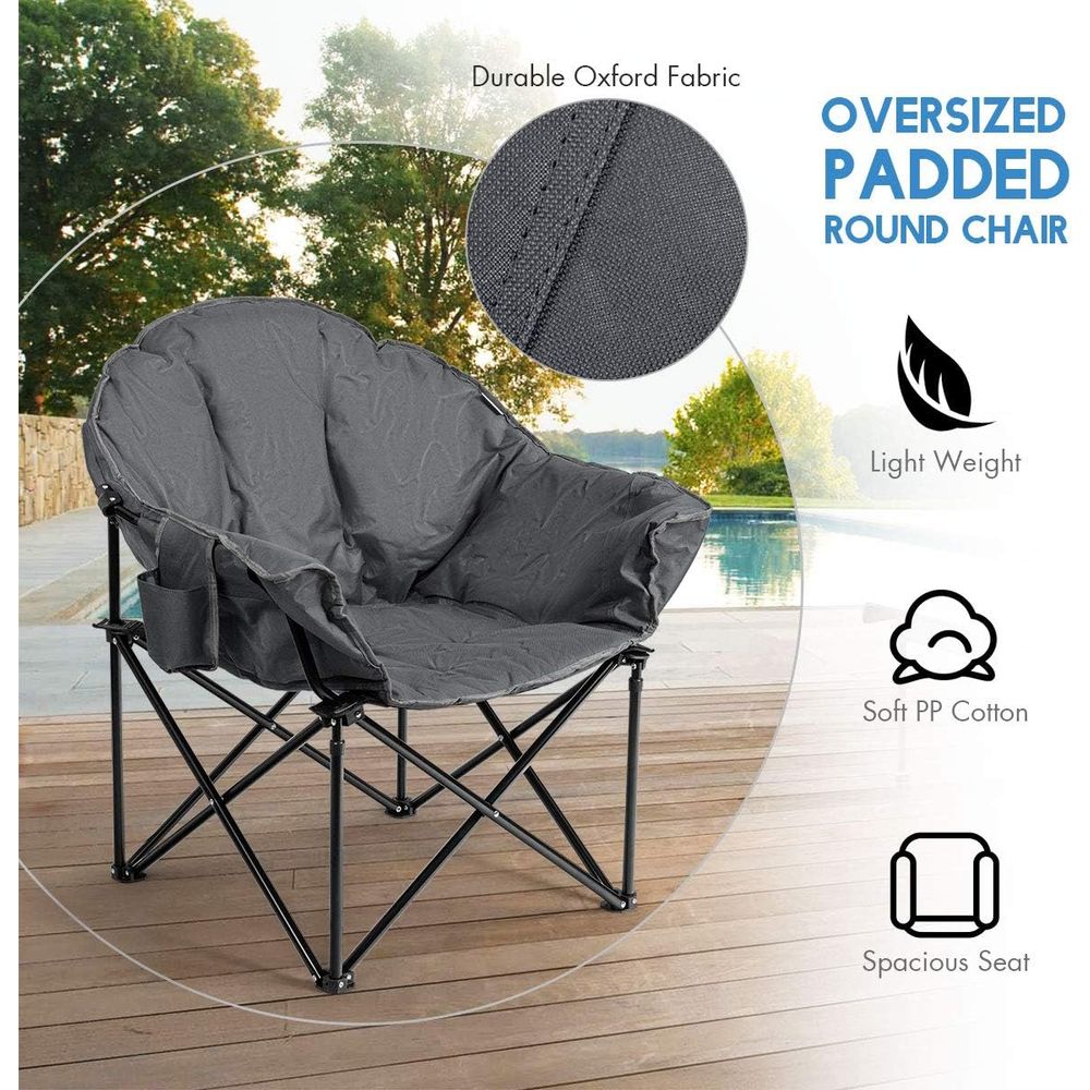 Oversized Cushioned Moon Sauce - Outdoor Oversized Camping Chair 评论和价格