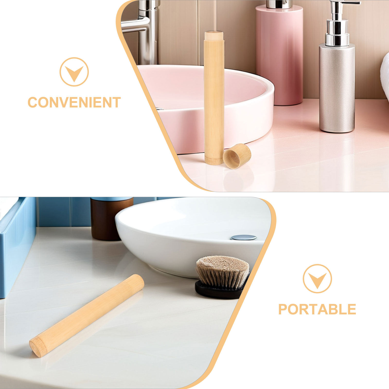 4Pcs Bamboo Toothbrush Holder  - Outdoor Camping Bathroom 评论和价格