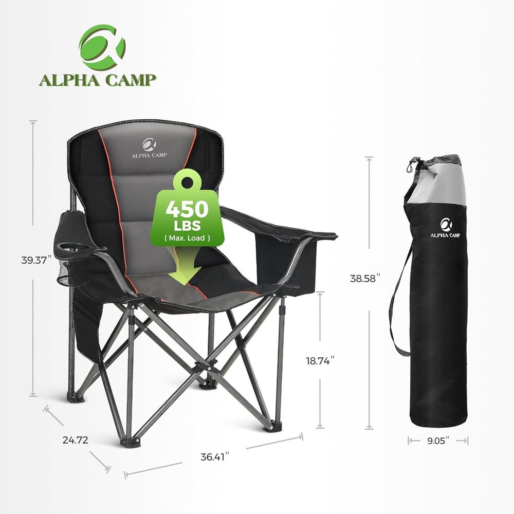 Heavy Duty Camping Chair 500LB - Outdoor Oversized Camping Chair 评论和价格