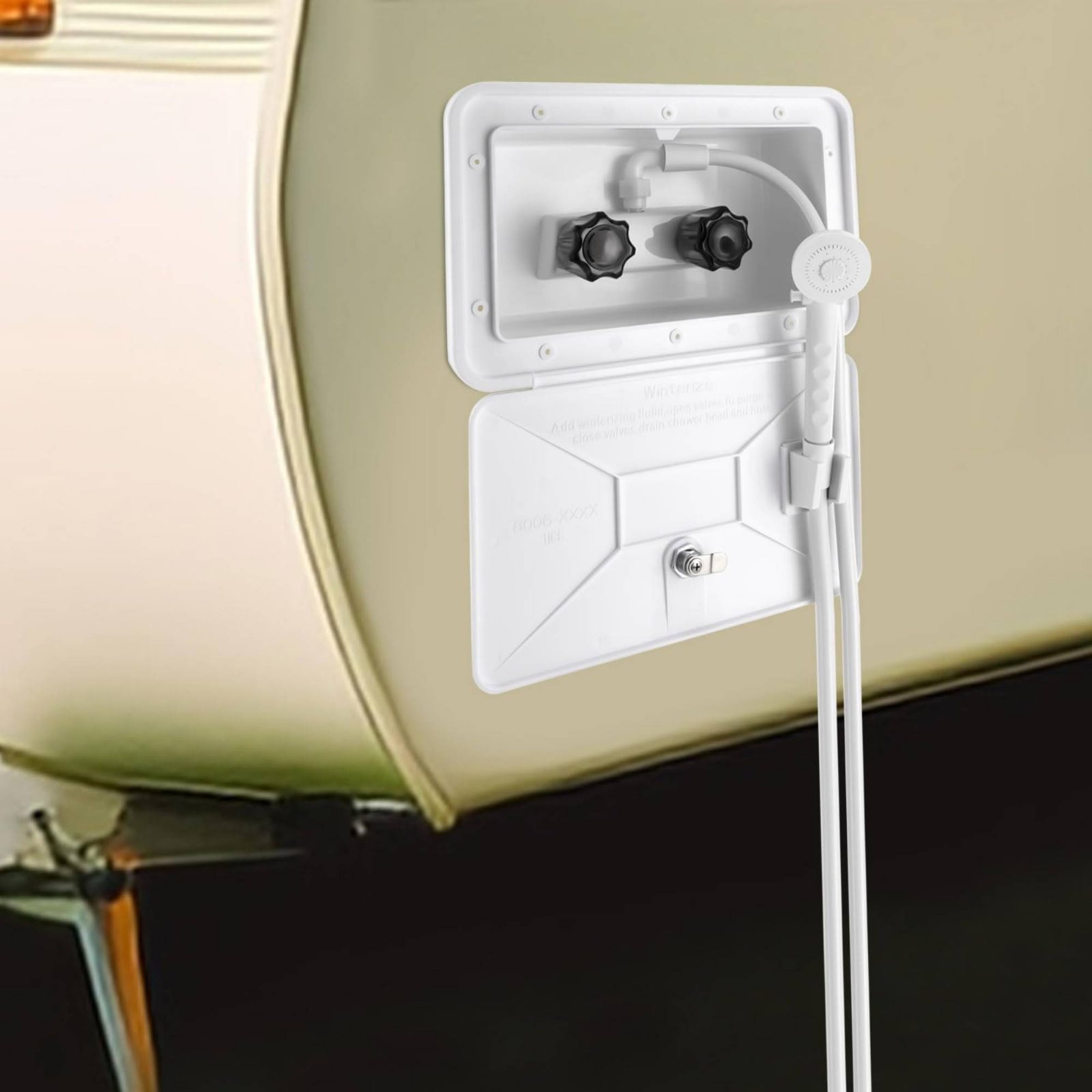 RV Exterior Shower Box Compact - Outdoor Camping Gear 评论和价格