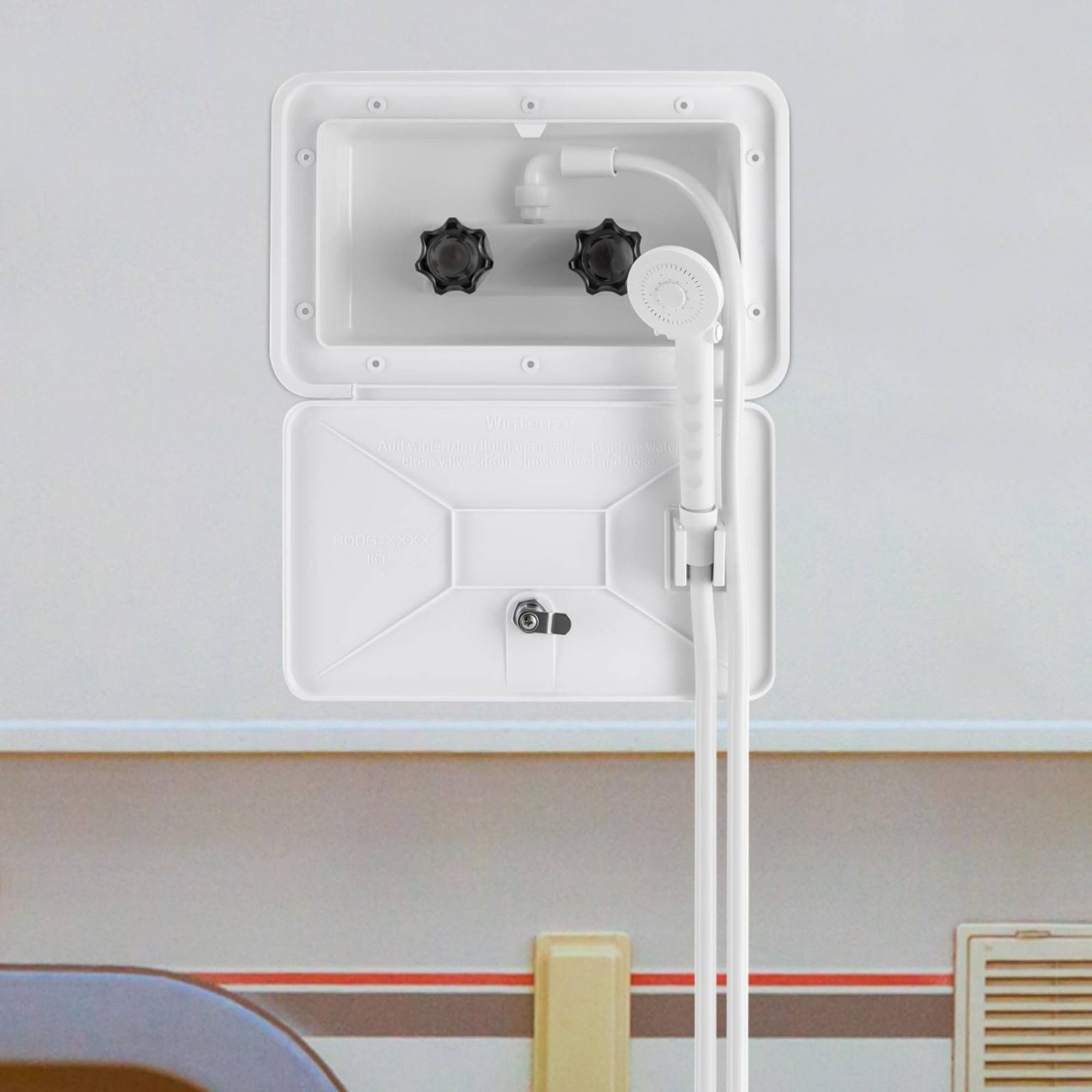 RV Exterior Shower Box Compact - Outdoor Camping Gear 评论和价格