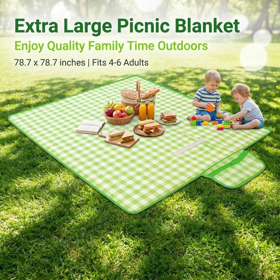 Waterproof Foldable Checkered  - Outdoor Camping Mats Large 评论和价格