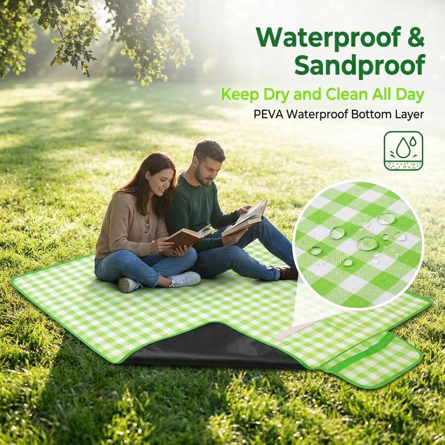 Waterproof Foldable Checkered  - Outdoor Camping Mats Large 评论和价格
