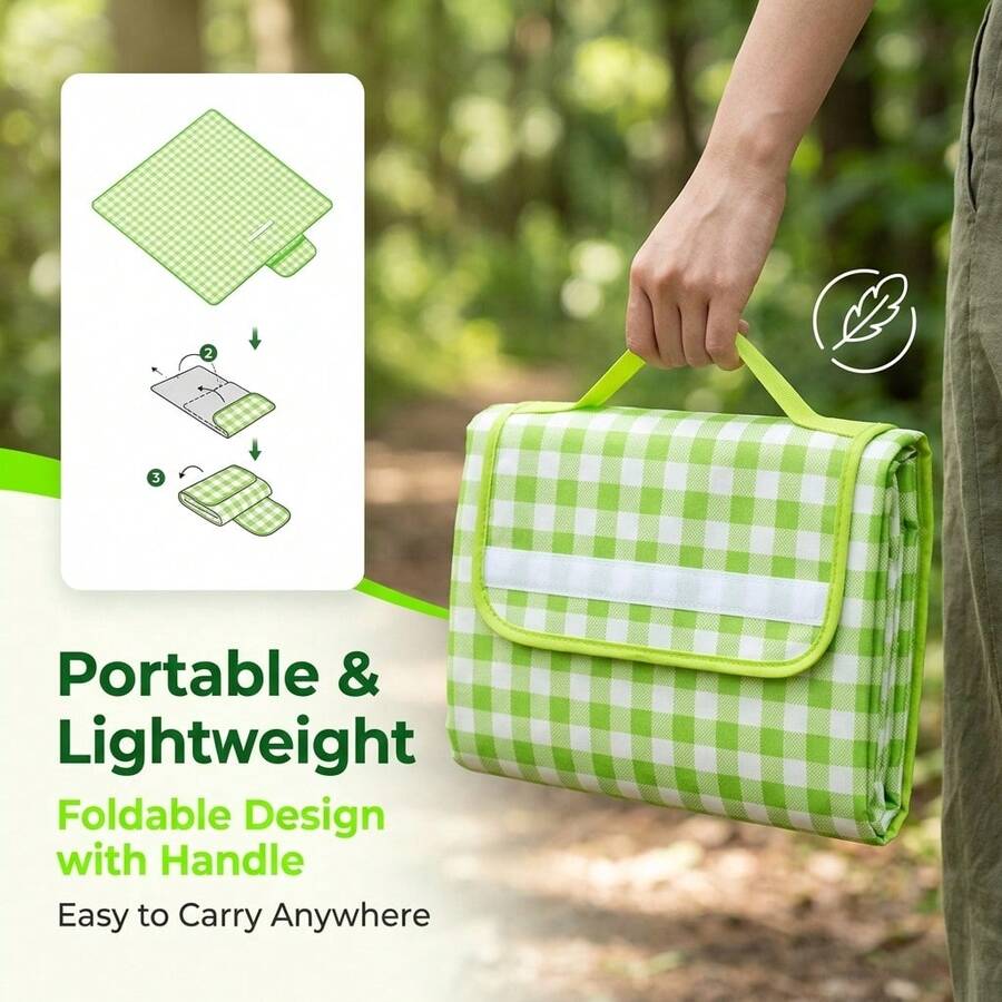 Waterproof Foldable Checkered  - Outdoor Camping Mats Large 评论和价格