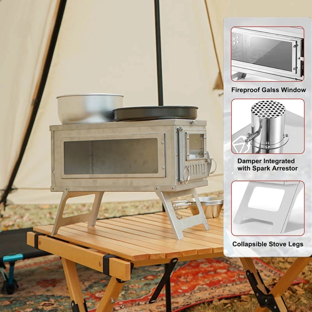 Outdoor Heater Tent Stove Port - Outdoor Camping Wood Burning Stove 评论和价格