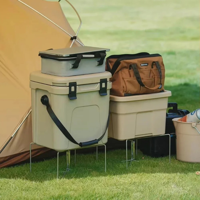 Cooler Box Stand Ice Box Holde - Outdoor Camping Folding Storage Box 评论和价格