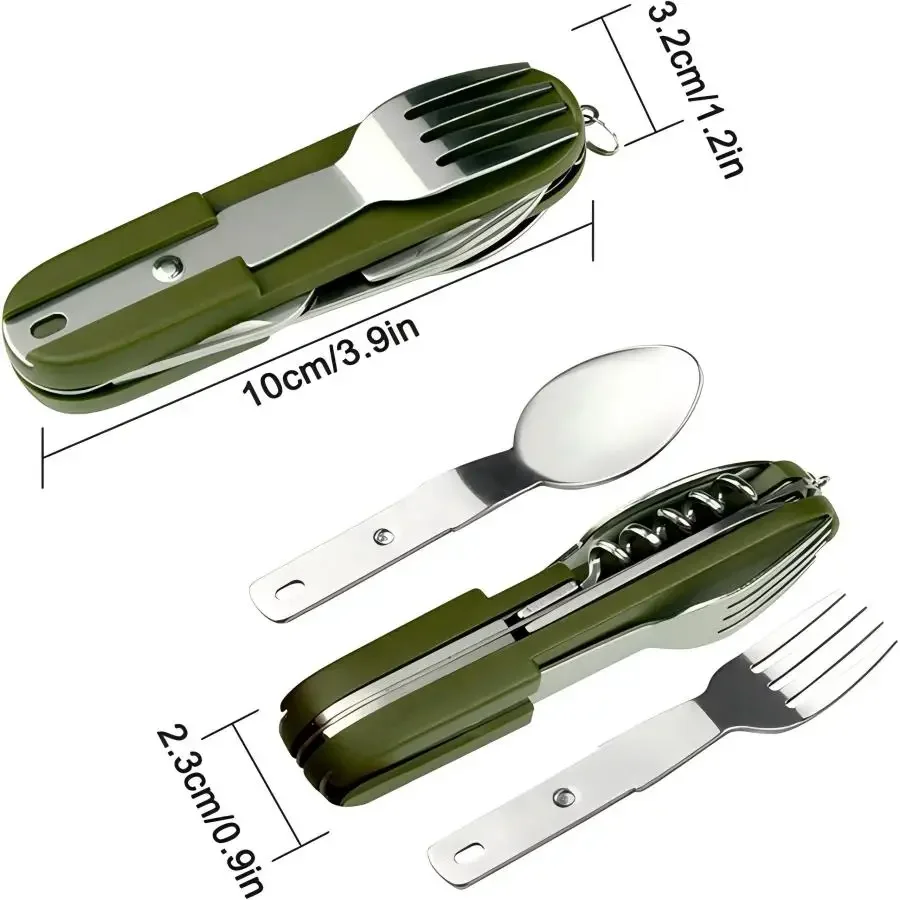 Camping Gear 5-in-1 Stainless  - Outdoor Camping Utensils 评论和价格