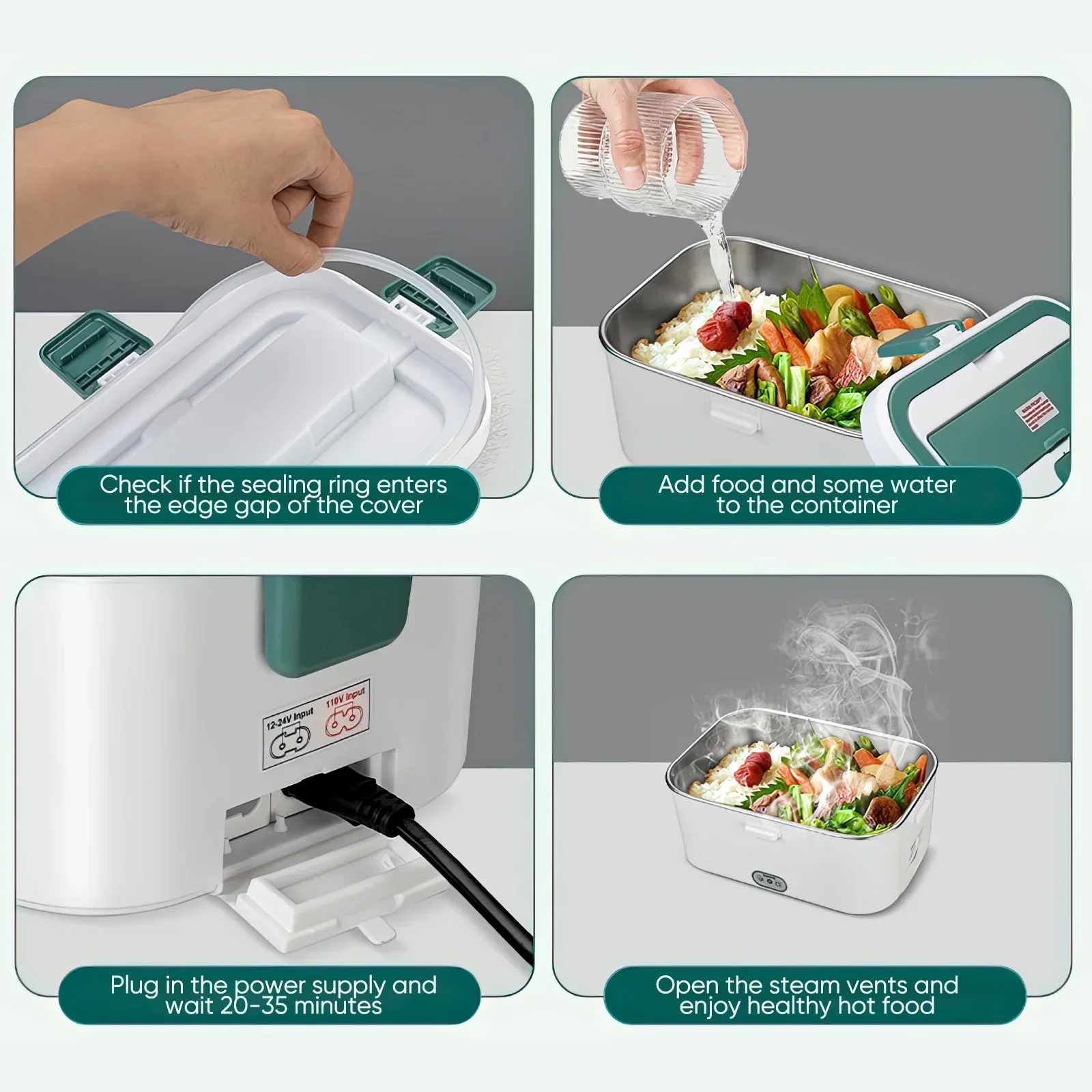 Electric Lunch Box Food Warmer - Outdoor Camping Food 评论和价格