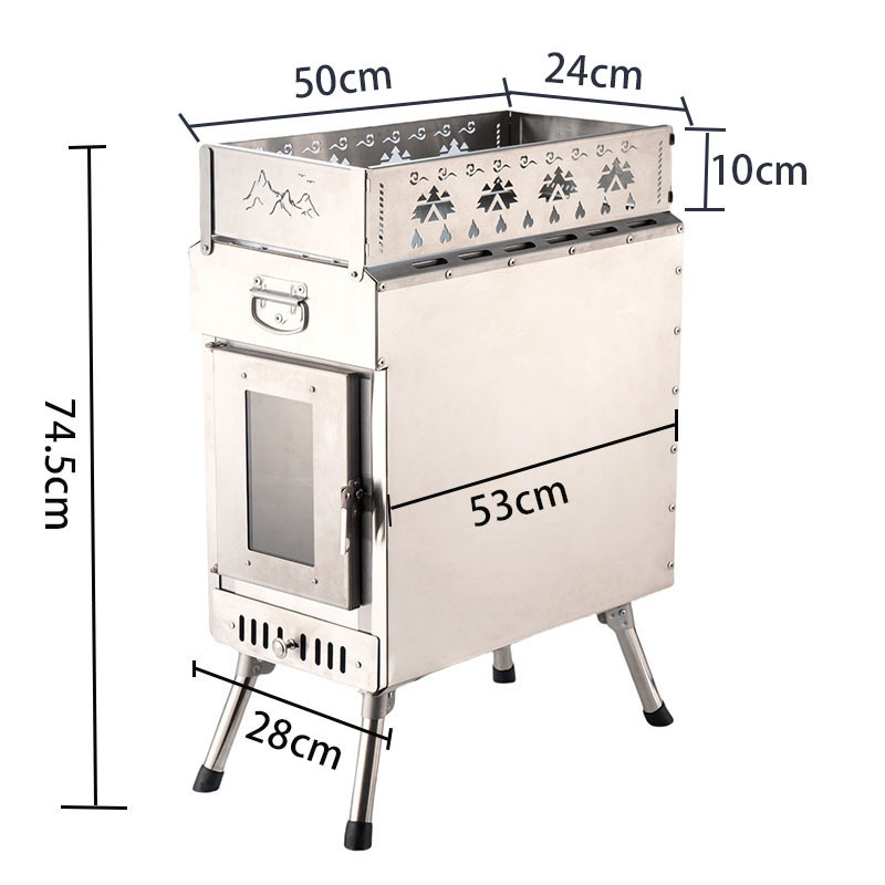 Portable Sauna Stove Wood-Burn - Outdoor Camping Wood Burning Stove 评论和价格