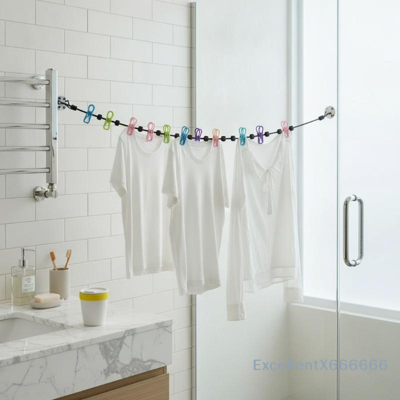 Elastic Clothesline with Clips - Outdoor Camping Bathroom 评论和价格