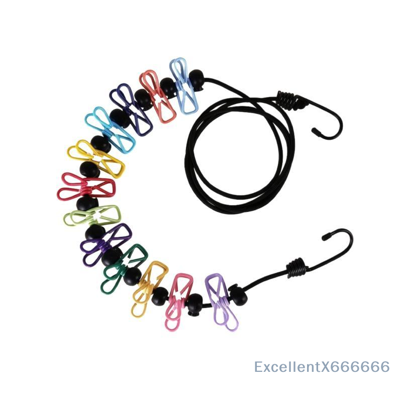 Elastic Clothesline with Clips - Outdoor Camping Bathroom 评论和价格