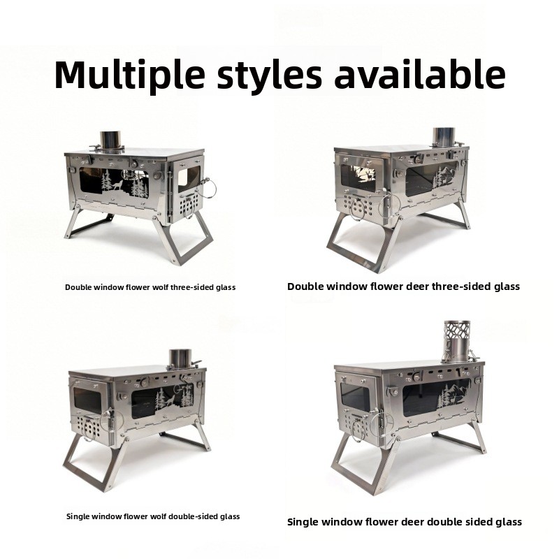 Stainless Steel Foldable Porta - Outdoor Camping Wood Burning Stove 评论和价格