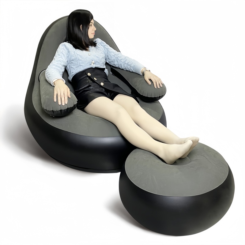 PVC Inflatable Sofa with Armre - Outdoor Camping Chairs Folding 评论和价格