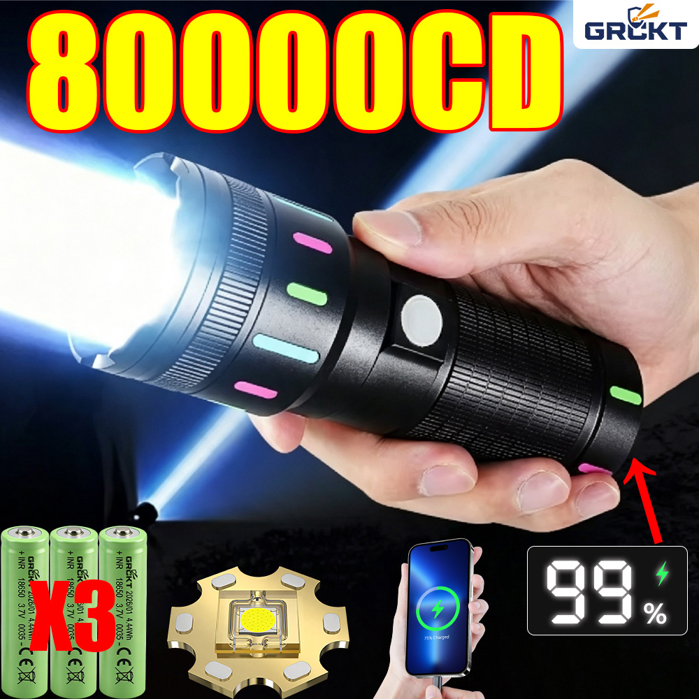 80000CD Most Powerful LED Flas - Outdoor Camping Accessories 评论和价格