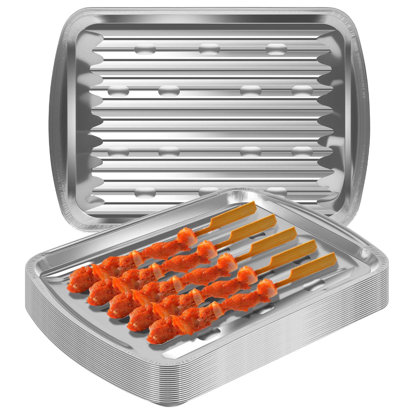 Aluminum Foil Trays Non-Stick  - Kitchen Outdoor Camping 评论和价格