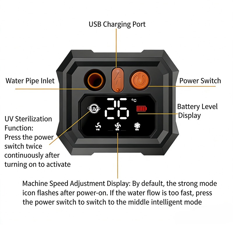 5400mAh/9000mAh Outdoor Portab - Portable Camping Shower 评论和价格