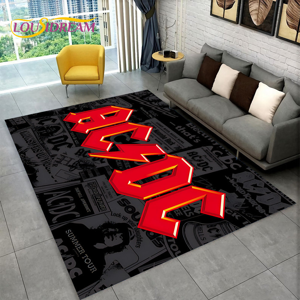 AC/DC Rock Band Area Rug Large - Outdoor Camping Mats Large 评论和价格