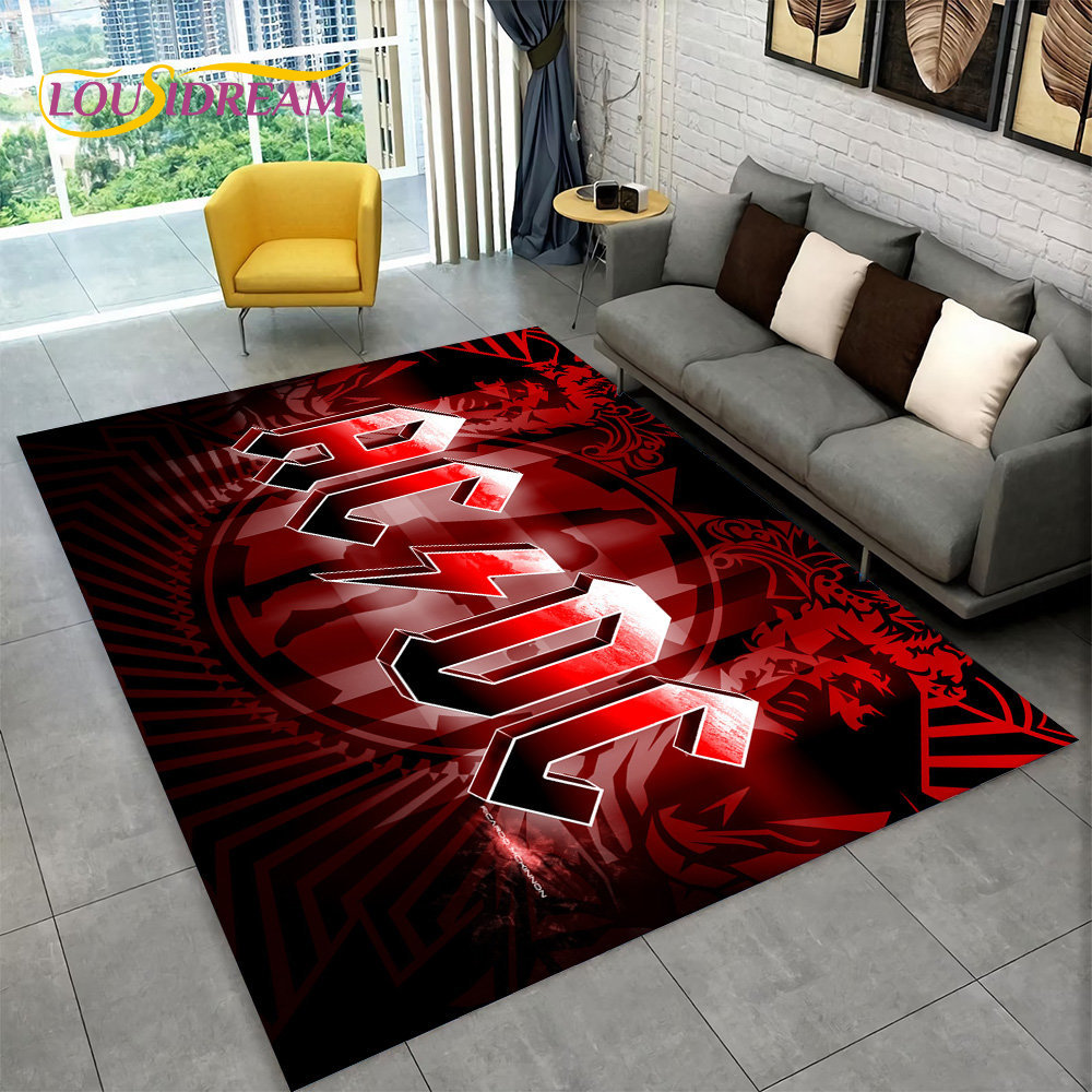 AC/DC Rock Band Area Rug Large - Outdoor Camping Mats Large 评论和价格