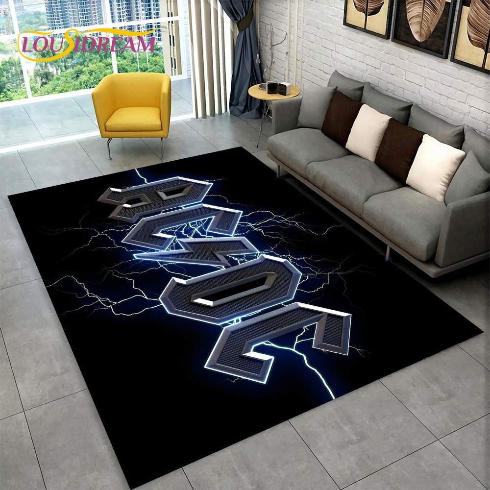 AC/DC Rock Band Area Rug Large - Outdoor Camping Mats Large 评论和价格