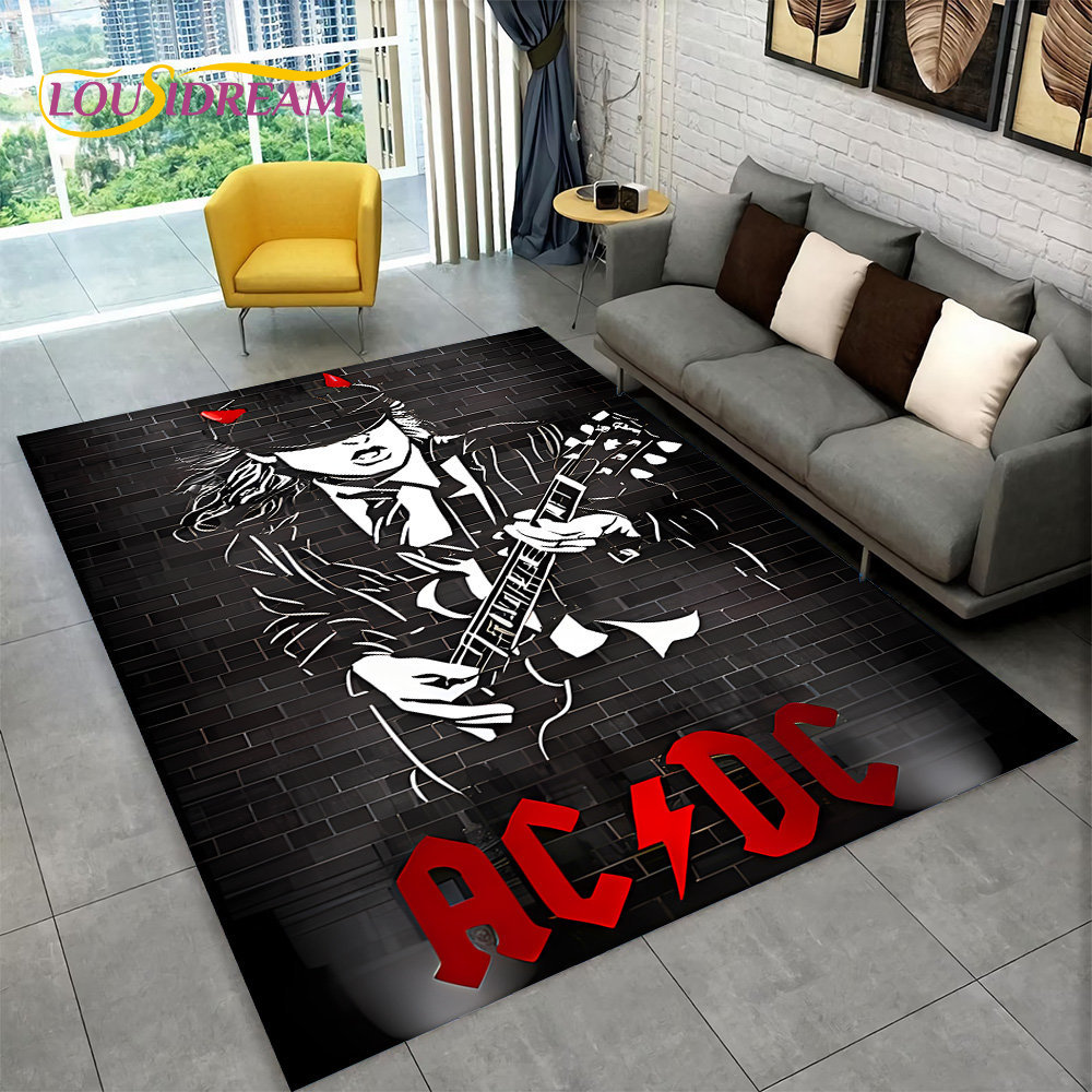 AC/DC Rock Band Area Rug Large - Outdoor Camping Mats Large 评论和价格